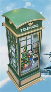 Светильник декоративный  Праздничный Telephone Телефонная будка синий 3981
